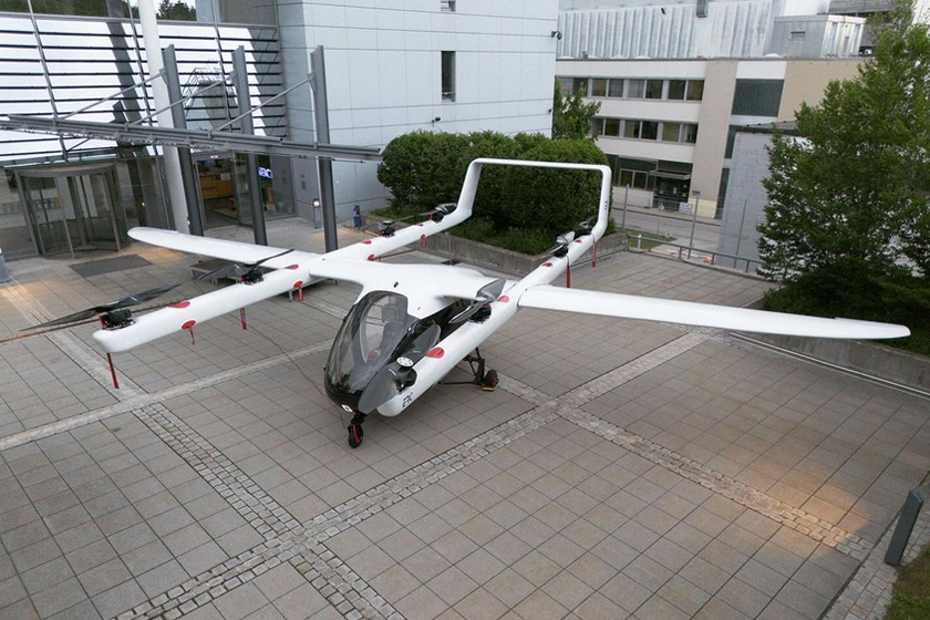 ERC System ems eVTOL technology demonstrator, top view ERC System ems eVTOL technology demonstrator, top view